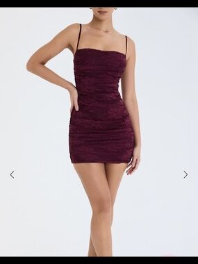 MISTRESS ROCKS Ruched Lace Bodycon Mini Dress